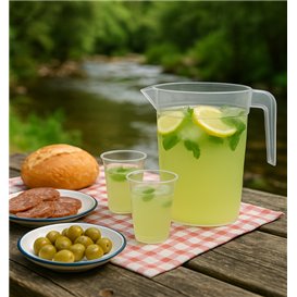 Caraffa in Polipropilene Trasparente 1.000ml (10 Pezzi)