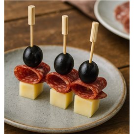 Stecchini in bambù Cilindro 7cm (100 Pezzi)