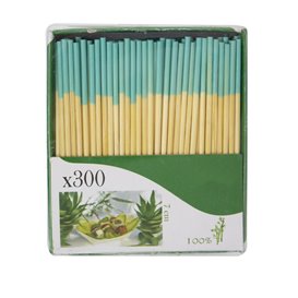 Stecchini in bambù Punta Turchese 7cm (300 Pezzi)