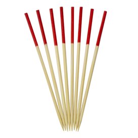 Stecchini in bambù Punta Rosso 7cm (300 Pezzi)