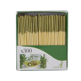 Stecchini in bambù Punta Oro 7cm (300 Pezzi)