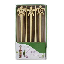 Stecchini per Bere in Bambù a Forma di Tartaruga 12cm (600 Pezzi)