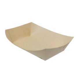 Barchetta in Cartoncino Bamboo Kraft 350ml 16,5x12x4,4cm (125 Pezzi)