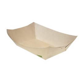 Barchetta in Cartoncino Bamboo Kraft 350ml 16,5x12x4,4cm (1000 Pezzi)