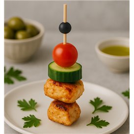 Stecchini "Big Ball" di Bambu Nero 12,5cm in scatola (1.200 Pezzi)