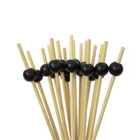 Stecchini "Big Ball" di Bambu Nero 12,5cm in scatola (1.200 Pezzi)