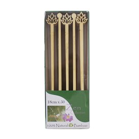 Agitatore per Bere in Bambù con Fiori di Loto 18cm (50 Pezzi)