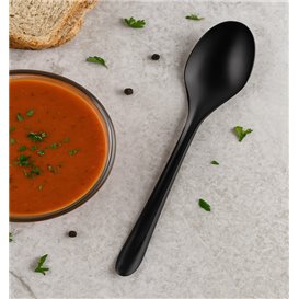 Cucchiaio Riutilizzabile in PP Nero 15cm (1.000 Pezzi)