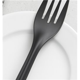 Forchetta Riutilizzabile in PP Nera 17,5cm (1.000 Pezzi)