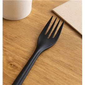 Forchetta Riutilizzabile in PP Nera 17,5cm (1.000 Pezzi)