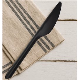 Coltello Riutilizzabile in PP Nero 17,8cm (50 Pezzi)