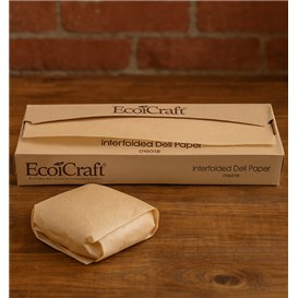 Carta Antigrasso Wrap Kraft in Dispenser 26x27cm (500 Pezzi)