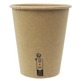 Bicchiere Carta 9Oz/290ml Kraft Ø8,0cm (50 Pezzi)