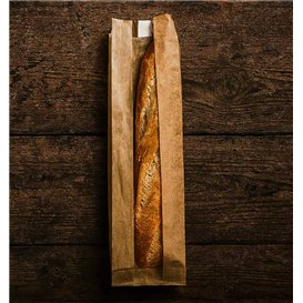Sacchetto di Carta Kraft Finestra 10+4x29cm (1000 Pezzi)