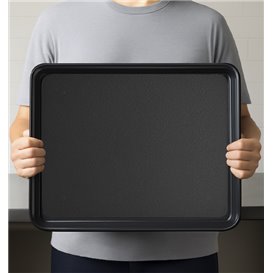Vassoio Plastica Tray Nero 50x37cm (24 Pezzi)