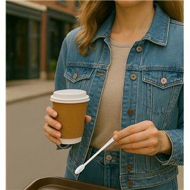Palette di CPLA per Caffè Bianche 13cm (100 Pezzi)