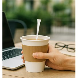 Palette di CPLA per Caffè Bianche 13cm (100 Pezzi)