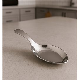 Cucchiaino Plastica per Salsa Argento 10 cm (500 Pezzi)