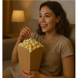 Scatola Pop Corn Grande Kraft 150g 8,7x13x20,3cm (25 Pezzi)