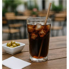 Cannuccia Dritta Carta Negrae Imbustata Kraft Ø8mm 20cm (100 Pezzi)