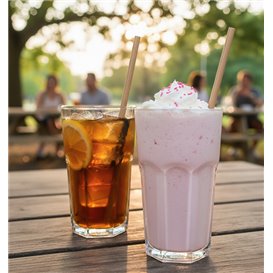 Cannuccia Dritta Carta Negrae Imbustata Kraft Ø8mm 20cm (100 Pezzi)