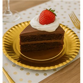 Piatto di Carta Tondo Oro 21cm (1.000 Pezzi)
