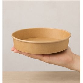 Insalatiera di Cartone Kraft-Kraft 950ml Ø18,5cm (50 Pezzi)