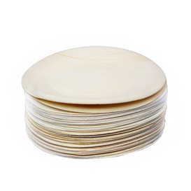 Piatto di Legno Tondo Ø15,5cm (50 Pezzi)