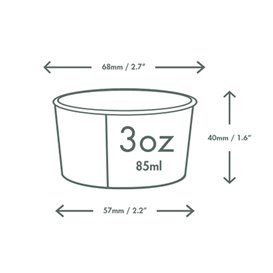 Coppetta di Carta per Gelato 4Oz/114ml (50 Pezzi)