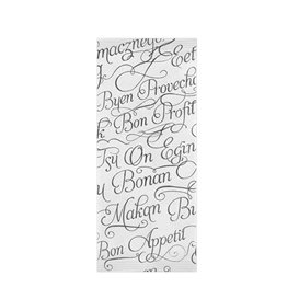 Busta Portaposate con Tovaglioli "Buon Appetito" 11x25cm (100 Pezzi)