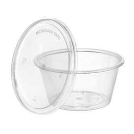 Contenitore per Salse in PP Trasparente con Coperchio 60ml (1.000 Pezzi)