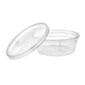 Contenitore in Plastica PP con Coperchio Trasparente “Deli Range” 240ml (240 Pezzi)