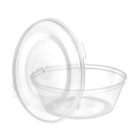 Contenitore per Salse in Plastica PP con Coperchio Unito 6Oz/180ml (100 Pezzi)