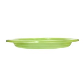 Piatto di Plastica PS Riutilizzabile Piano Verde Lime 220mm (25 Pezzi)