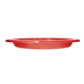 Piatto di Plastica PS Riutilizzabile Piano Rosso Ø165mm (25 Pezzi)