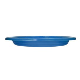 Piatto di Plastica PS Riutilizzabile Piano Blu Scuro Ø165mm (25 Pezzi)