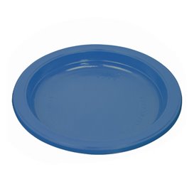 Piatto di Plastica PS Riutilizzabile Piano Blu Scuro Ø165mm (450 Pezzi)