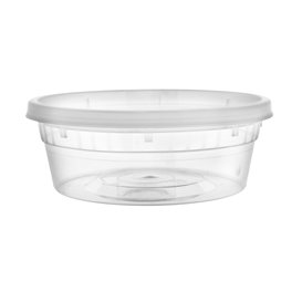 Contenitore in Plastica PP con Coperchio Trasparente “Deli Range” 250ml (40 Pezzi)