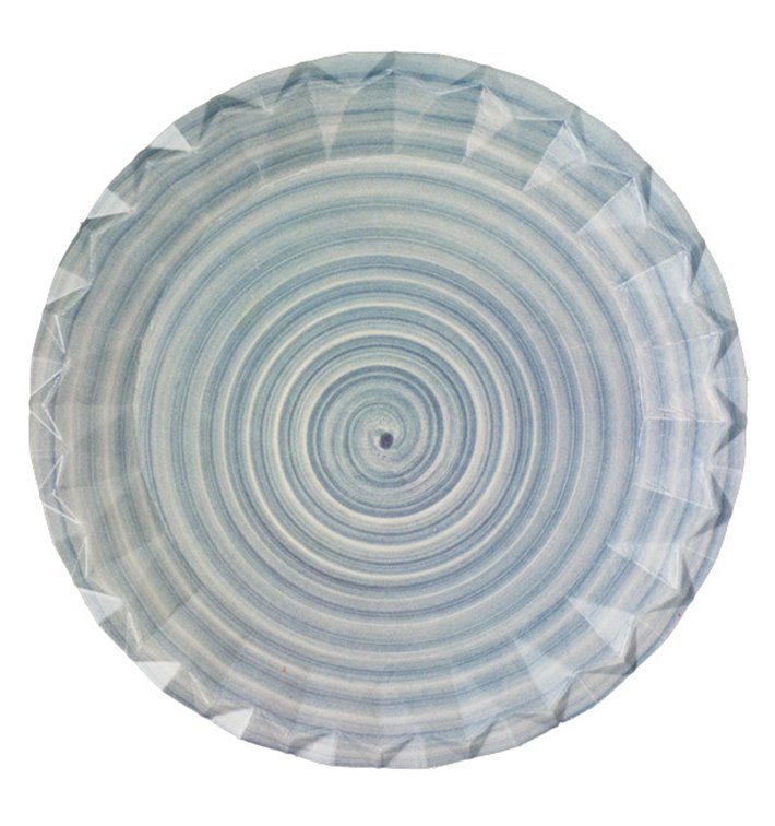 Piatto di Carta Decorato di Cerámica “Bali” Ø18cm 290g/m² (50 Pezzi)