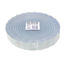 Piatto di Carta Decorato di Cerámica “Bali” Ø23cm 345g/m² (450 Pezzi)