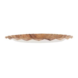 Piatto di Carta Decorato di Legno “Bali” Ø23cm 345g/m² (50 Pezzi)