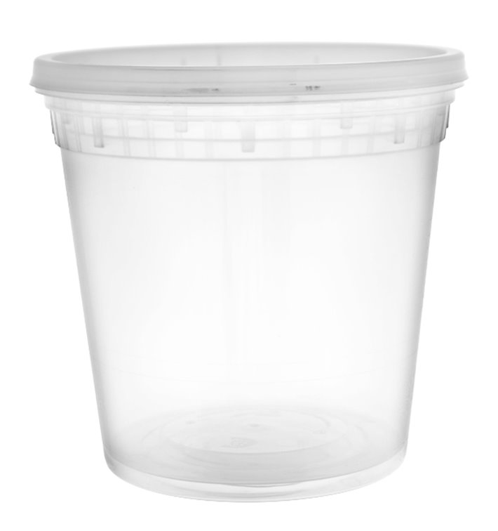 Contenitore in Plastica PP con Coperchio Trasparente “Deli Range” 710ml (240 Pezzi)