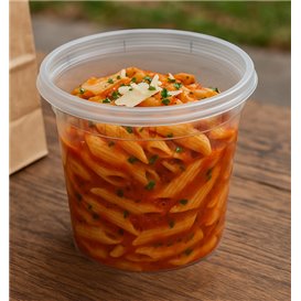 Contenitore in Plastica PP con Coperchio Trasparente “Deli Range” 710ml (240 Pezzi)