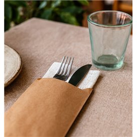 Busta Portaposate Kraft 9x24cm (125 Pezzi)