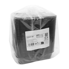 Contenitore Rettangolare in PP Nero 500ml 17,6x12,4x4cm (50 Pezzi)