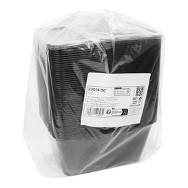 Contenitore Rettangolare in PP Nero 1.000ml 17,6x12,4x7cm (50 Pezzi)