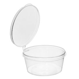 Contenitore per Salse con Coperchio Cerniera in Plastica PP 30ml (100 Pezzi)