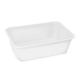 Contenitore Rettangolare in PP Bianco 750ml 17x11,5x6,4cm (500 Pezzi)