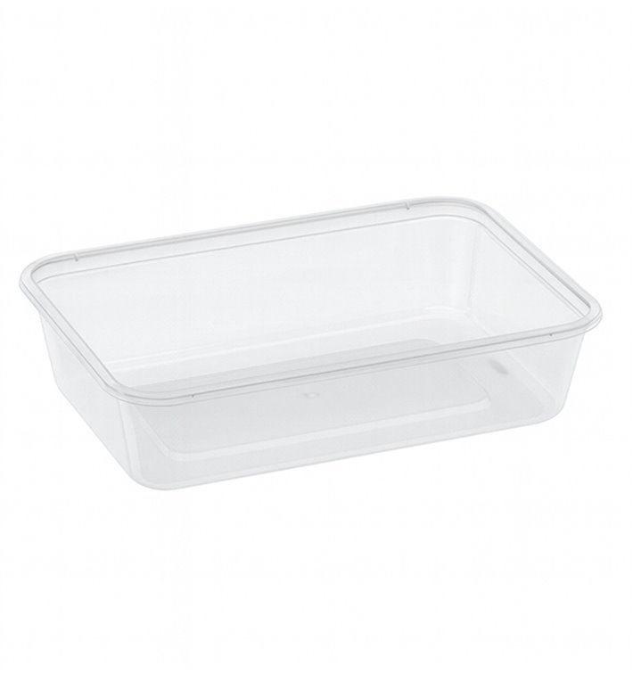Contenitore Rettangolare in PP Trasparente 500ml 17,4x11,6x3,5cm (25 Pezzi)