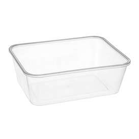 Contenitore Rettangolare in PP Trasparente 750ml 17,4x11,6x5,5cm (25 Pezzi)